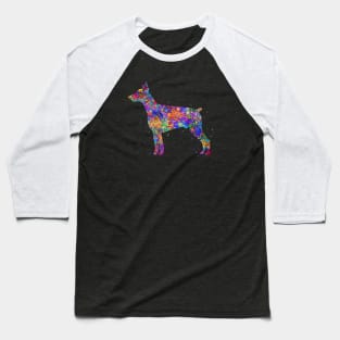 doberman pinscher dog watercolor Baseball T-Shirt